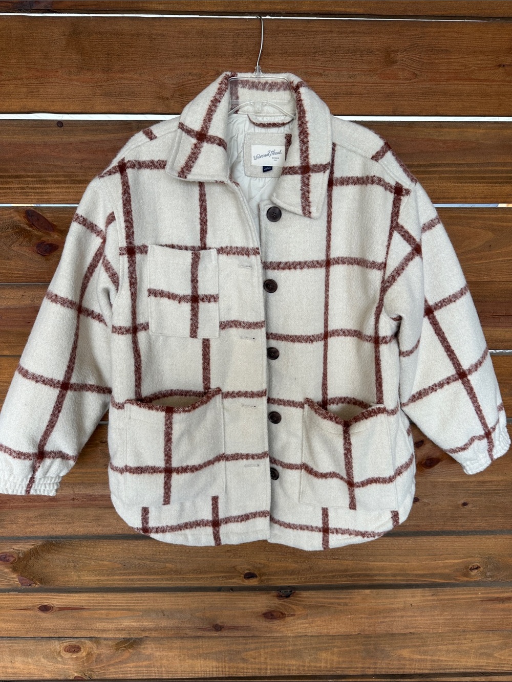 Universal thread cream burnt orange  jacket shacket large